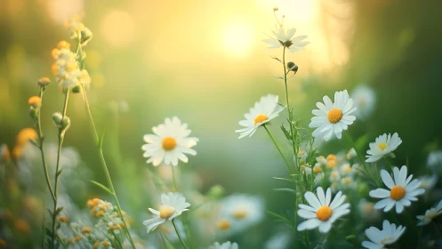 Daisy Floral Composition with Selective Focus Photography.