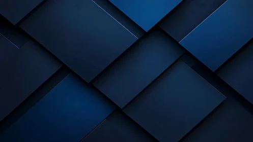 Geometric navy panels create layered abstract minimal surface