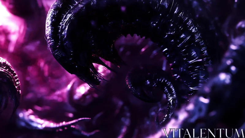 Bioluminescent tentacular vortex in high-contrast macro focus.