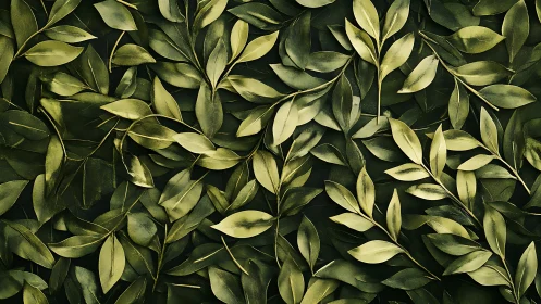 Layered foliage tessellation with painterly leaf geometry.