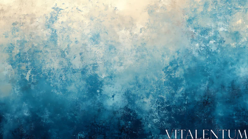 Layered blue and beige abstract textured surface study.