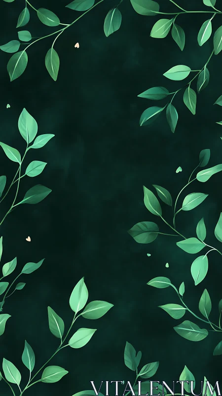 Gentle green leaves frame a calm, inviting forest backdrop