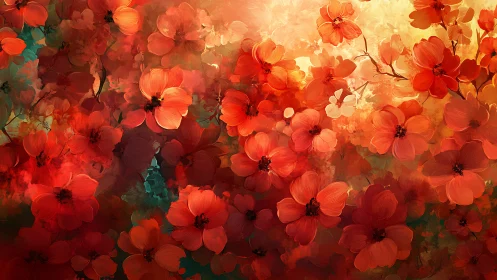 Dancing in Golden Light: A Cosmos of Warm Blooms.