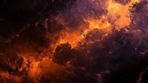 Incandescent Lava Flow Texture with Dynamic Thermal Radiation Patterns