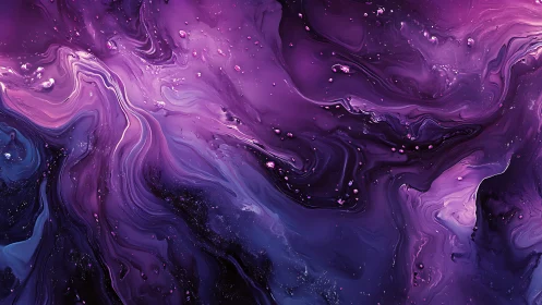 Fluid violet nebula abstraction with swirling gradient fields.