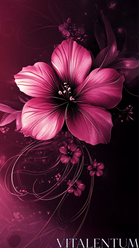 Magenta Dreams: Luminous Petals Dance in Pink.