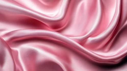 Pink fluid surface with flowing wave patterns and luminous gradients