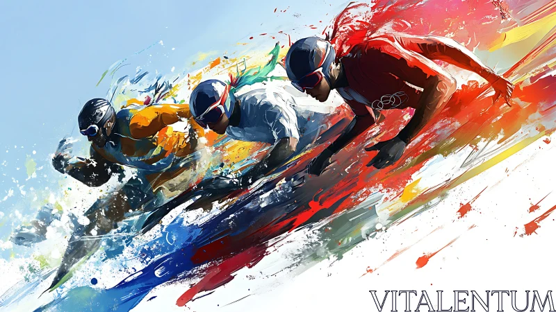 High-Speed Jet Ski Racing with Dynamic Brushstroke Abstraction