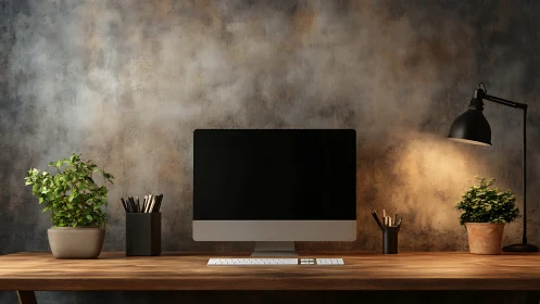 Cozy modern workspace invites calm focus and gentle creativity