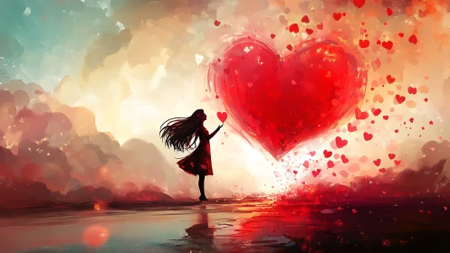 Solitary dancer conjures radiant heart from luminous dreams