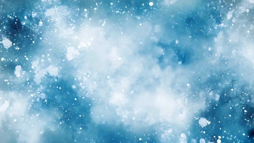 Soft blue starry sky backdrop with dreamy drifting light.