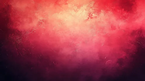 Red and pink abstract gradient texture fills the frame