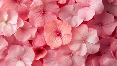 High-resolution floral close-up depicting densely clustered pink petals with radiating anatomical ve