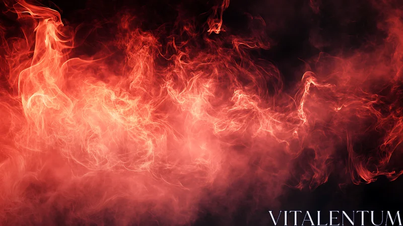 Dense red flames with black smoke filling composition