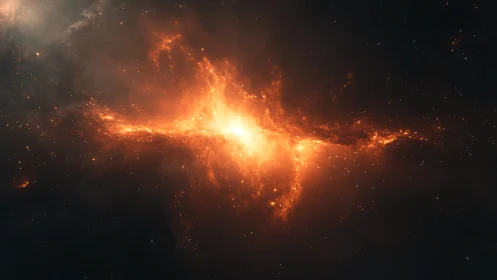 Gentle starfire bloom drifting through the quiet cosmos.