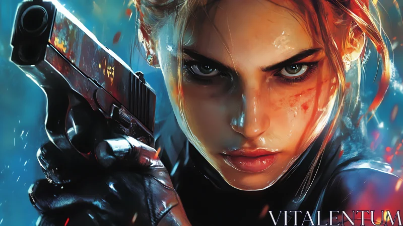 Steely eyed vigilante locks the world in her crosshairs