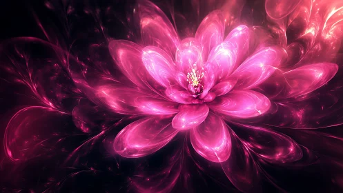 Nebula blossom unfurls in radiant pink cosmic petals.