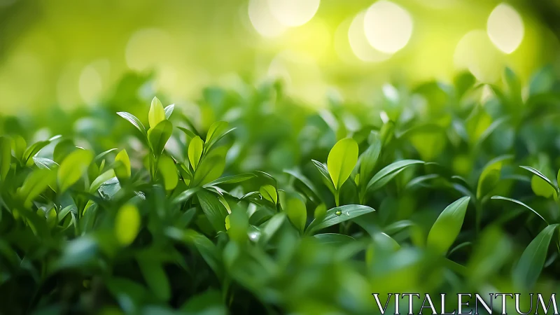 Close view shows green foliage with shallow depth of field