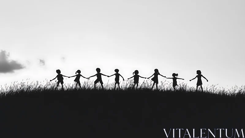 Children united in silhouette.
