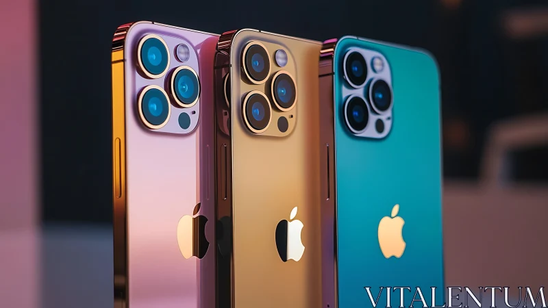 Premium iPhone 14 Pro Models in Pink, Gold, and Teal