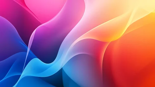 Color gradient waves form layered translucent digital curves.