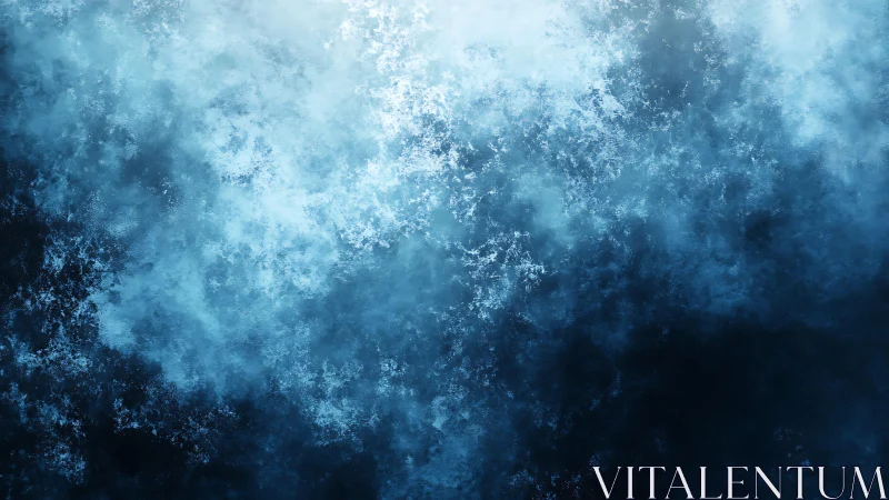 Abstract blue cloud texture background with digital watercolor effect.