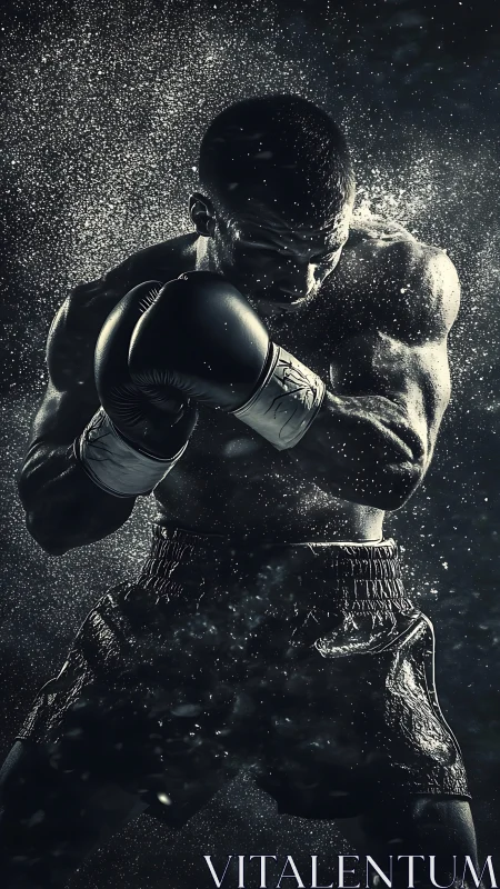 Warrior Bursts Through Liquid Darkness with Raw Power