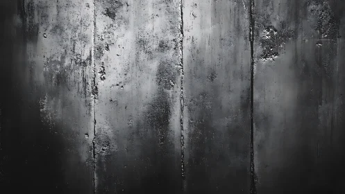 Textured weathered concrete wall surface with vertical seams