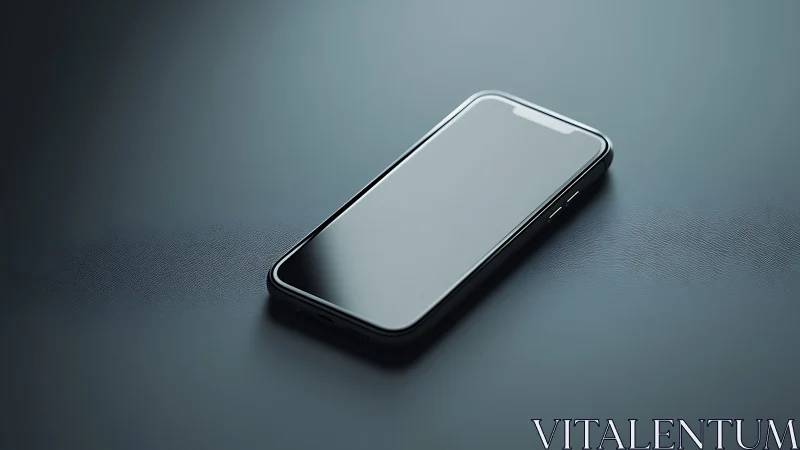 Black Smartphone on Gray Surface - Modern Device Display