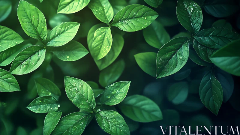 Rain-kissed leaves quietly rehearse their sunrise shimmer