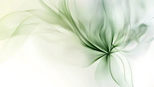 Whispering green currents swirl into a translucent bloom.