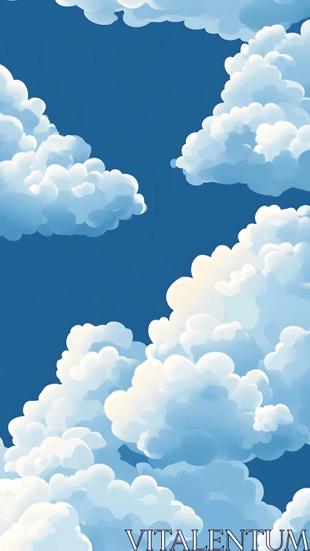 Soft daydream clouds drifting across a calm blue sky.