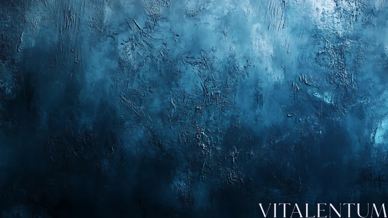 Moody blue textured wall that invites quiet reflection.