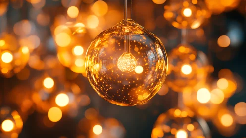 Constellation orbs glow in a warm cascade of amber light.