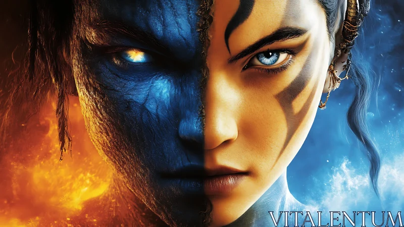 Elemental twins stare down destiny in blazing cool symmetry