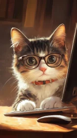 Scholarly Cat Brings Charm and Humor to Your Desk.