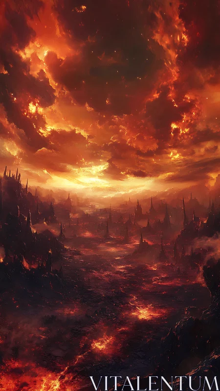 Infernal City beneath Apocalyptic Skies.