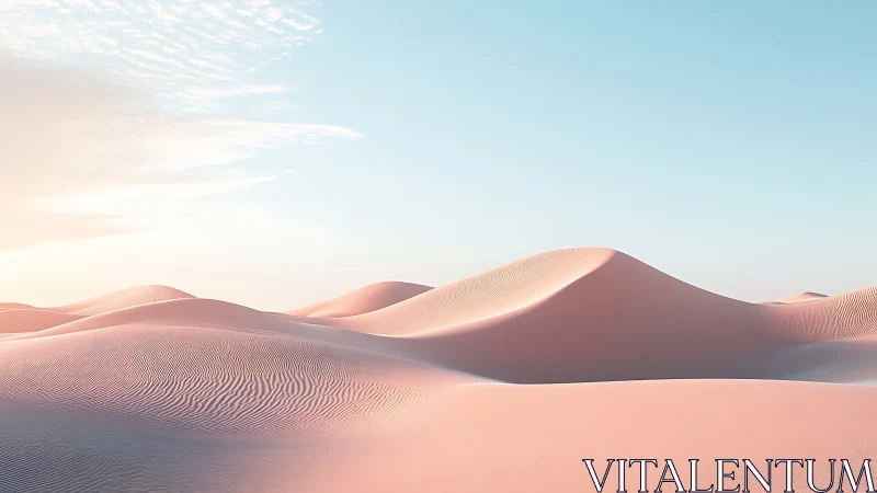 Blush dunes drifting under pastel skies of quiet light.