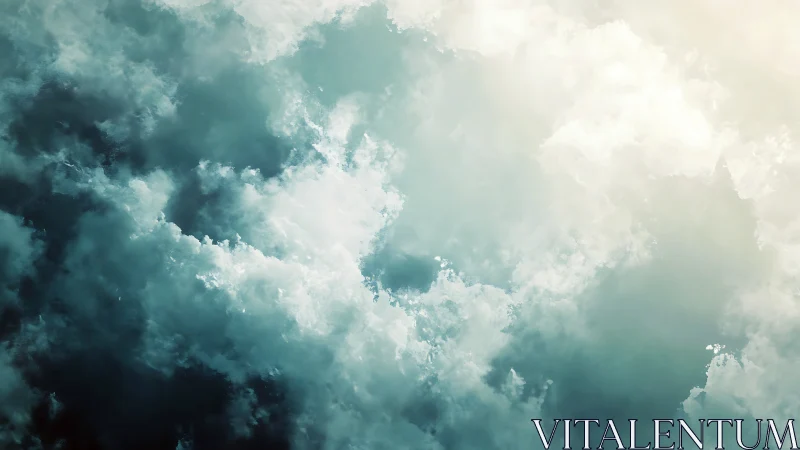 Soft storm clouds drift into radiant, dreamlike daylight