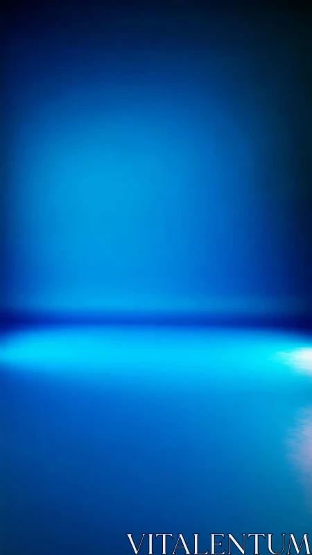 Soft blue glow stretches into a calm, dreamlike horizon