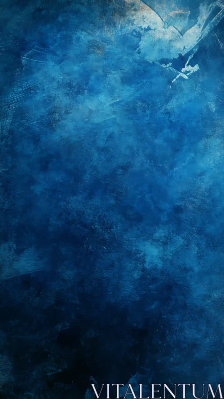 Textured ultramarine abstract with layered atmospheric depth.