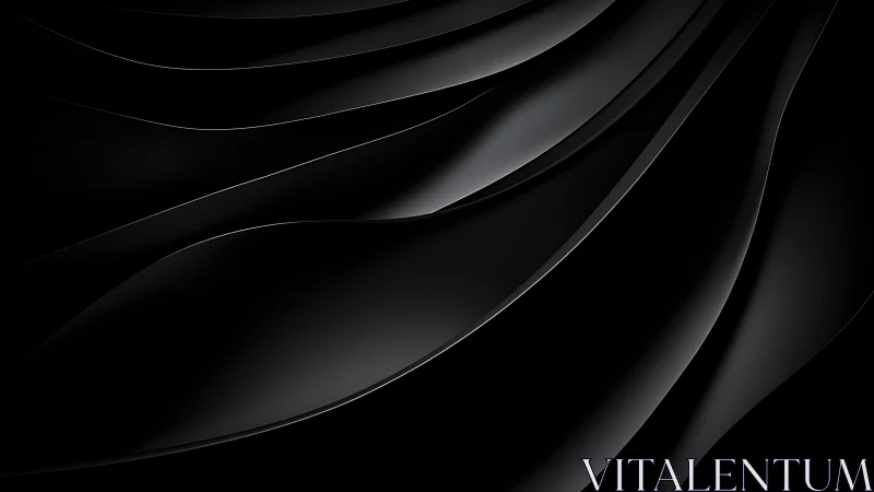 Velvet nightfold waves carve sleek ribbons of shadowed light.