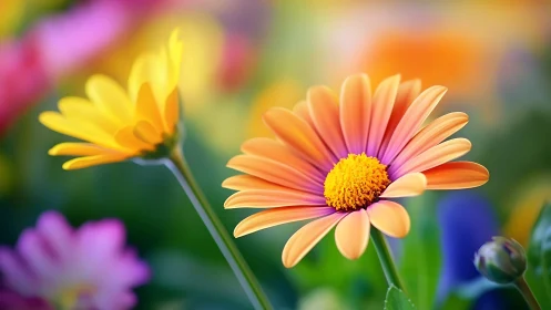Rainbow Daisy Dreams Where Petals Dance in Chromatic Harmony