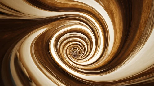 Radial wood-grain vortex rendered as high-depth swirling tunnel
