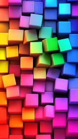 Chromatically modulated voxel array with layered depth rendering.