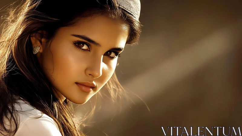 Warm key-lit portrait with shallow depth and soft backlighting