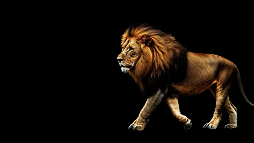 Midnight monarch strides through a carved corridor of shadow