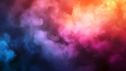 Chromatic nebula clouds swirling in radiant gradient hues.