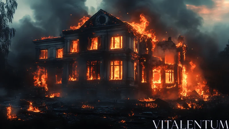 Inferno Palace: When Stone Surrenders to Flame.