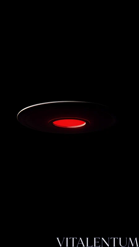 Lone crimson portal burns through the deep digital void.